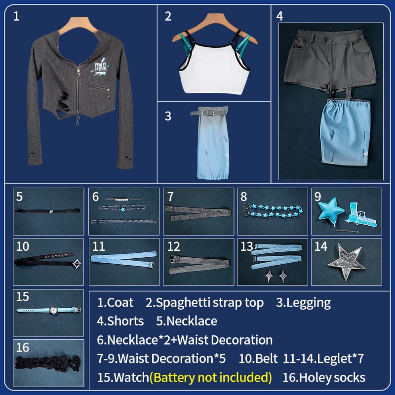 Nijisanji Vtuber Y4T4 Rei7 Cosplay Costume REINA Outfit Uniform Cosonsen Custom Made