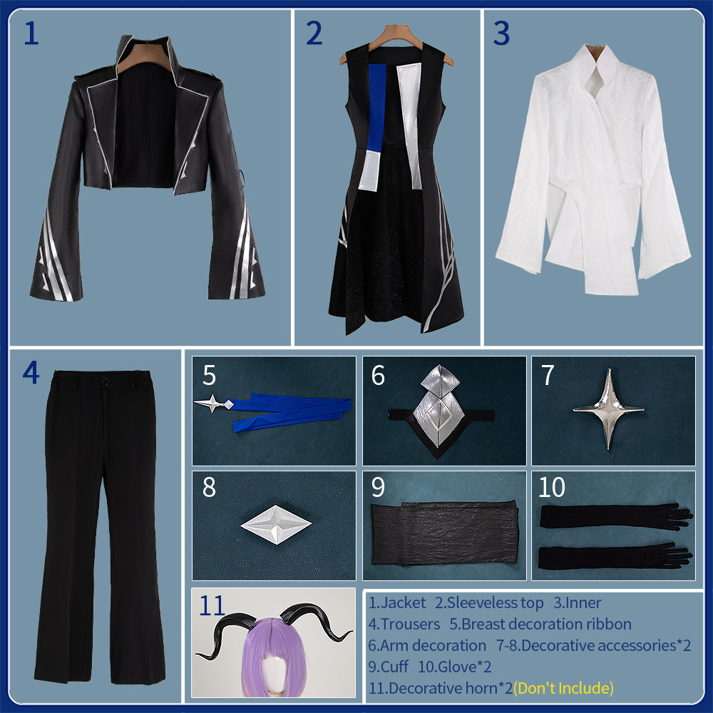 Game Arknights 2026 Ambience Synesthesia Degenbrecher Cosplay Costume Men's Outfit Cosonsen Custom Made