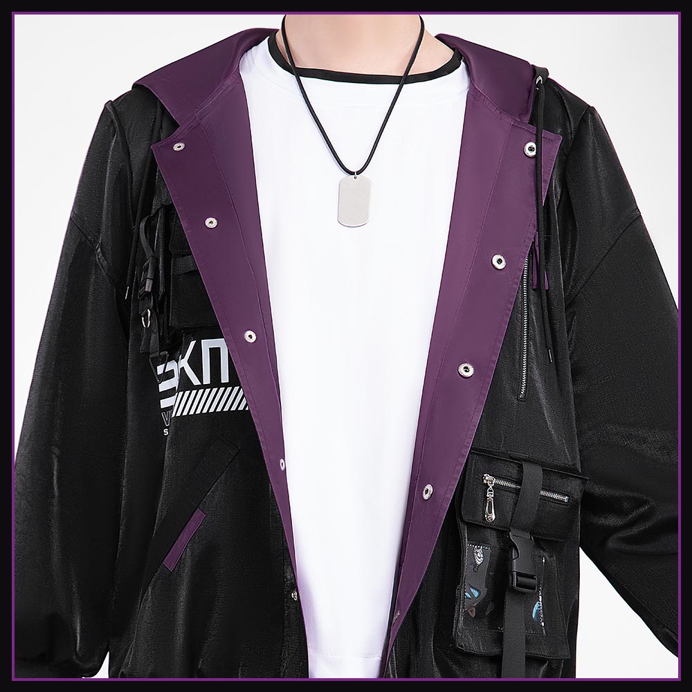 NIJISANJI 3SKM Sakaki Ness Casual Outfit With Hood On Cosplay Costume Hoodie Coat Jacket Cosonsen Custom Made