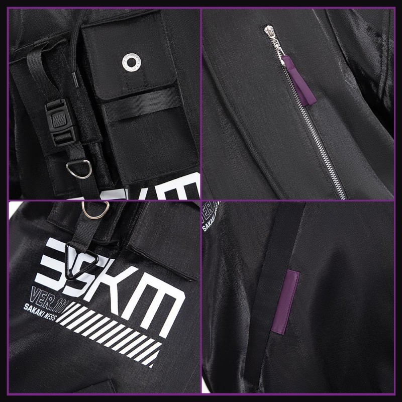 NIJISANJI 3SKM Sakaki Ness Casual Outfit With Hood On Cosplay Costume Hoodie Coat Jacket Cosonsen Custom Made