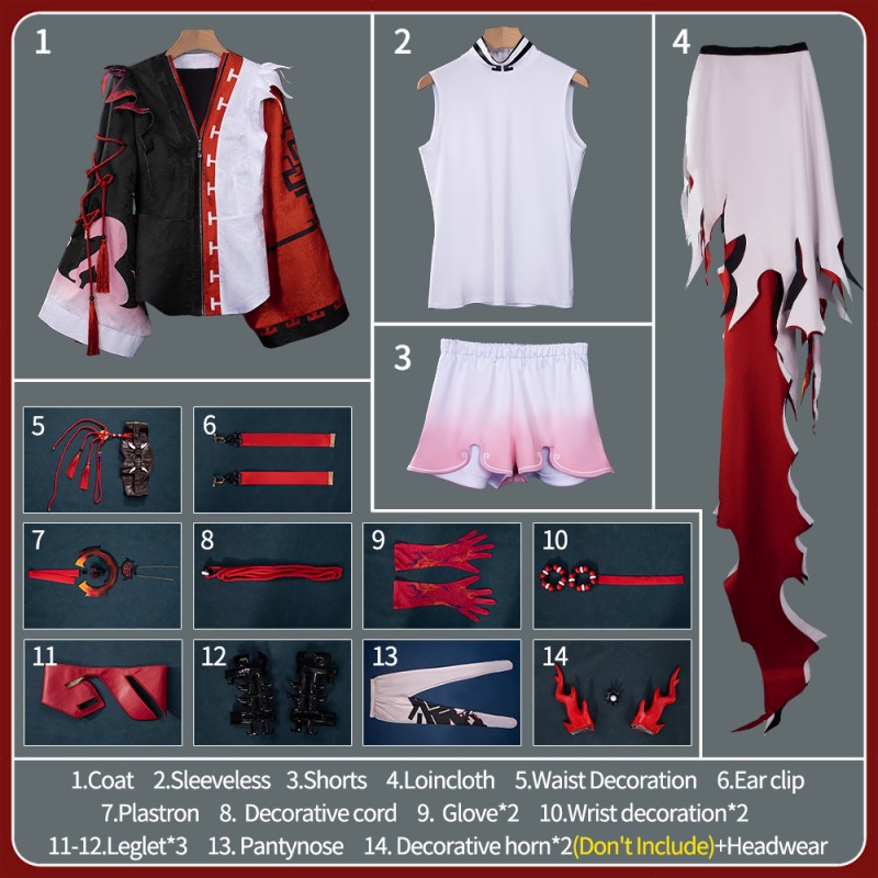 Game Arknights 2026 Ambience Synesthesia Nian Cosplay Costume Men's Outfit Cosonsen Custom Made