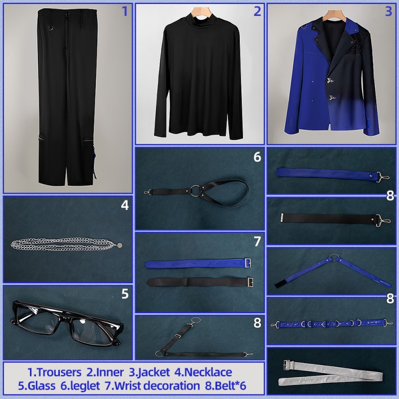 Nijisanji VOLTACTION Shikinagi Akira Cosplay Costume Vtuber  4th Anniversary 3D Outfit Cosonsen Custom Made