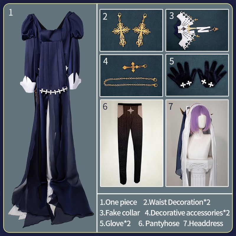 Game Arknights Priory of Abyss Whisperain Cosplay Costume Therapist Medic Outfit Cosonsen Custom Made