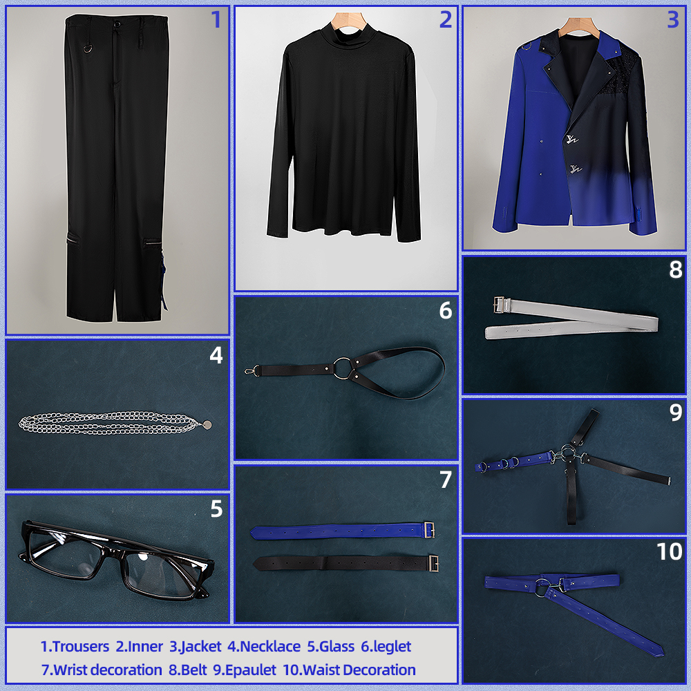 Nijisanji VOLTACTION Shikinagi Akira Cosplay Costume Vtuber 4th Anniversary 3D Outfit Cosonsen Custom Made