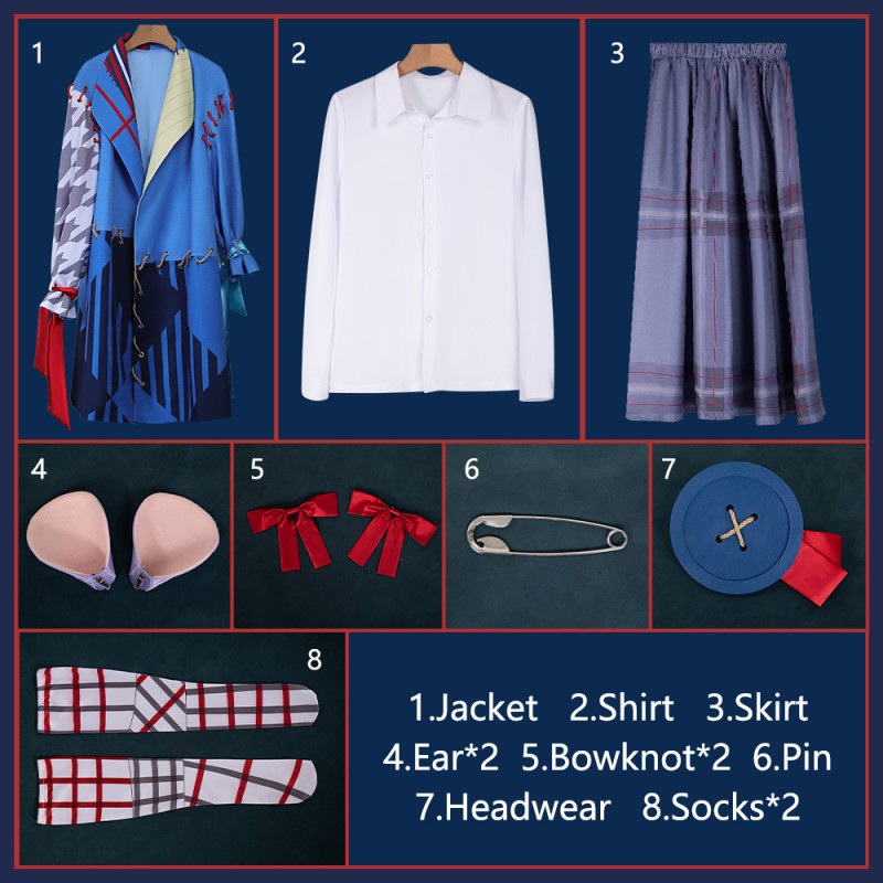 Twisted Wonderland Epel Big Check Cosplay Costume Epel Felmier Outfit Cosonsen Custom Made
