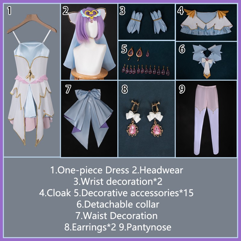 Star Detective Precure Pretty Cure Arcana Cosplay Costume The White Light That Illuminates The Truth White Luluka Moria Outfit Cosonsen Custom Made