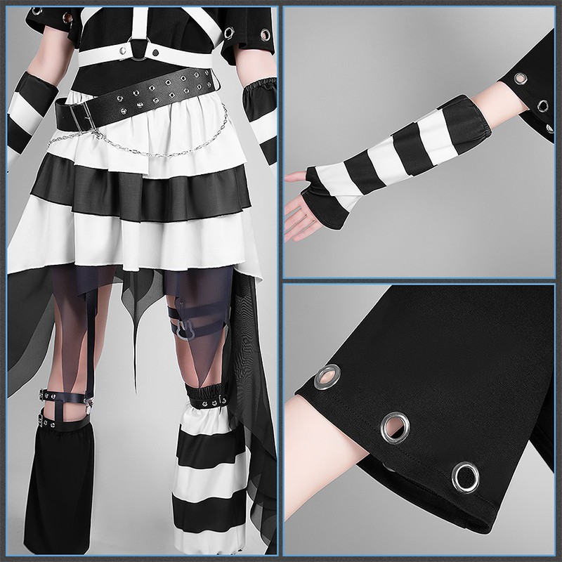 Nijisanji YouTuber Vtuber Prisoner Number 310 Tsukino Mito Cosplay Costume Imprisoned with Cellmate Outfit Custom Made Cosonsen