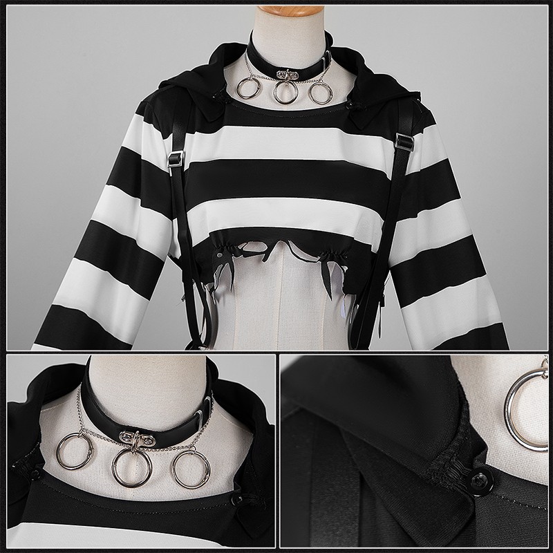 Nijisanji YouTuber Vtuber Prisoner Number 039 Sasaki Saku‌ Cosplay Costume Imprisoned with Cellmate Outfit Custom Made Cosonsen