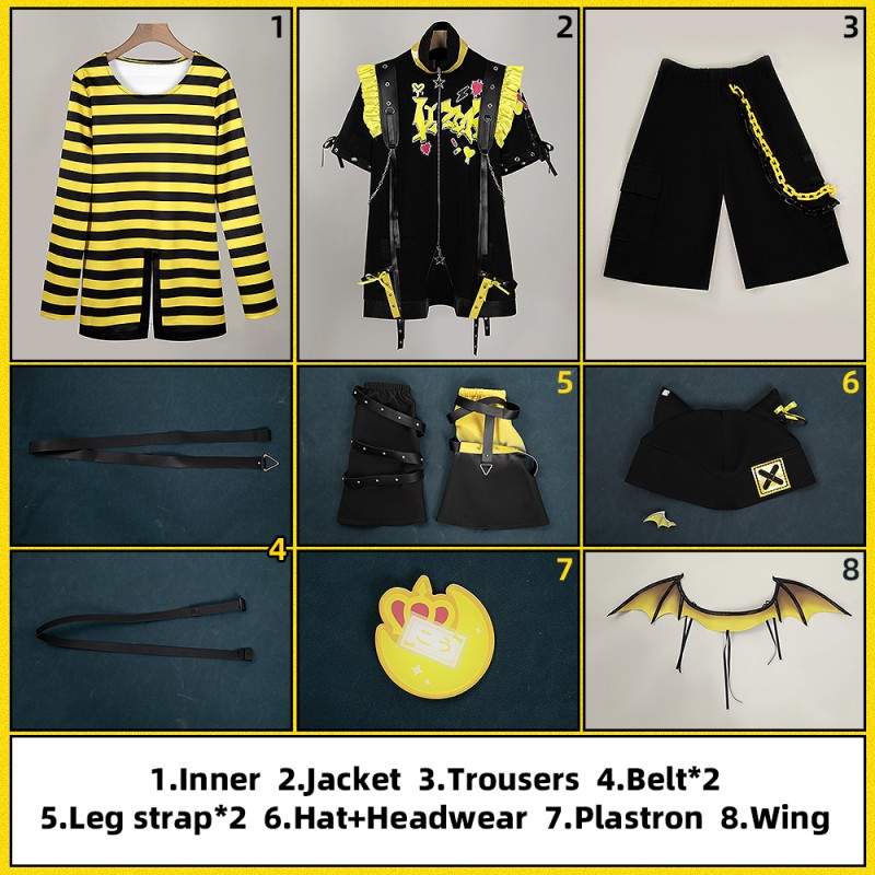 NIjisanji Youtuber Vtuber Uzuki Kou Devilish Nightmare Goods Cosplay Costume Wing Outfit Cosonsen Custom Size