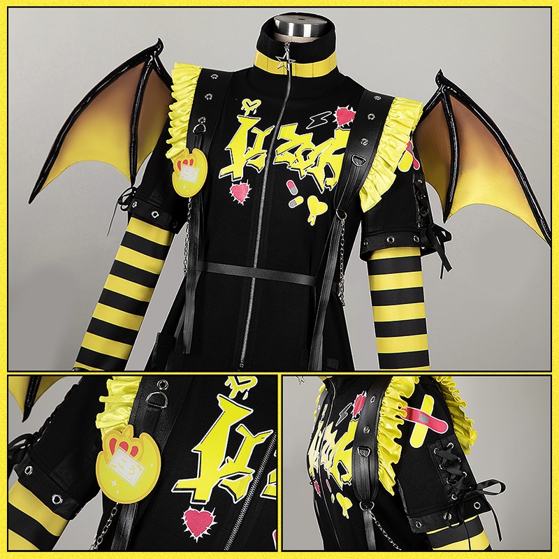 NIjisanji Youtuber Vtuber Uzuki Kou Devilish Nightmare Goods Cosplay Costume Wing Outfit Cosonsen Custom Size