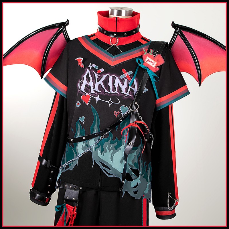 NIjisanji Youtuber Vtuber Saegusa Akina Devilish Nightmare Goods Cosplay Costume Wing Outfit Cosonsen Custom Size