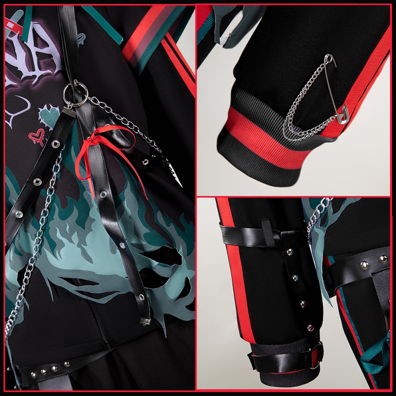 NIjisanji Youtuber Vtuber Saegusa Akina Devilish Nightmare Goods Cosplay Costume Wing Outfit Cosonsen Custom Size