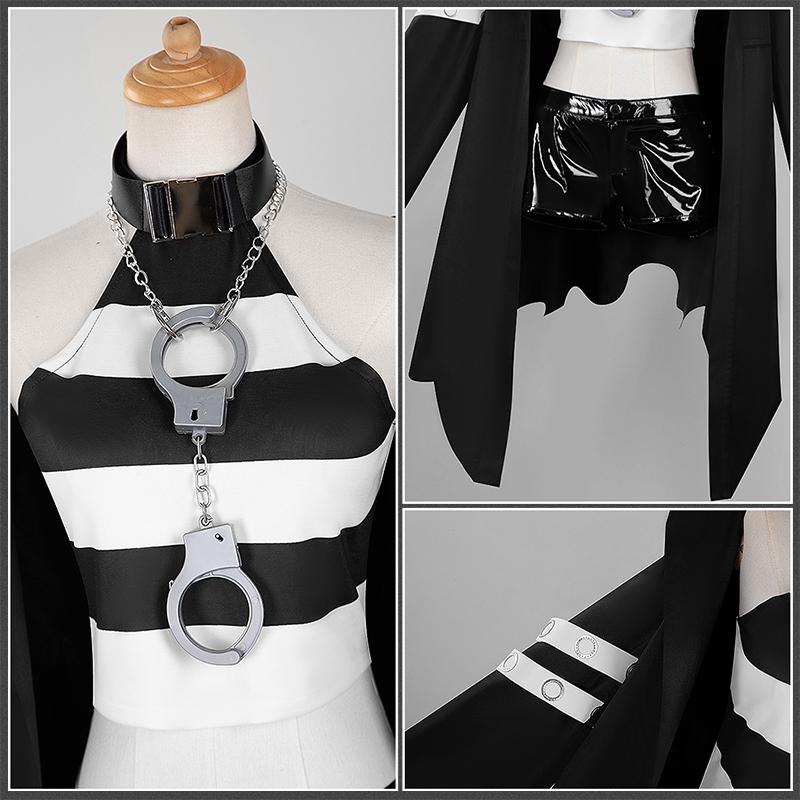 Nijisanji YouTuber Vtuber Prisoner Number 417 Shiina Yuika Cosplay Costume 囚人番号 417 Cellmate Imprisoned with Cellmate Outfit Custom Made Cosonsen